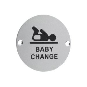 ZOO SIGNAGE Signage - Baby Change Satin Aluminium