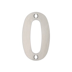 ZOO SIGNAGE Numerals - No 0 - 75mm Satin Stainless