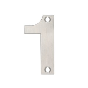 ZOO SIGNAGE Numerals - No 1 - 75mm Satin Stainless