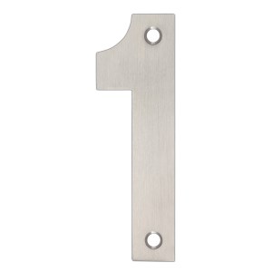 ZOO SIGNAGE Numerals - No 1 - 102mm Satin Stainless