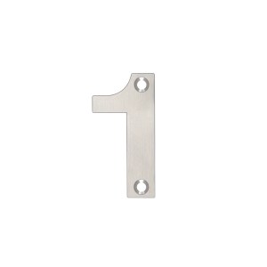 ZOO SIGNAGE Numerals - No 1 - 50mm Satin Stainless