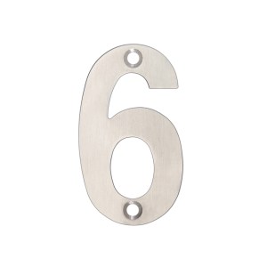 ZOO SIGNAGE Numerals - No 6 & 9 - 75mm Satin Stainless