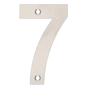 ZOO SIGNAGE Numerals - No 7 - 102mm Satin Stainless