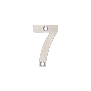 ZOO SIGNAGE Numerals - No 7 - 50mm Satin Stainless