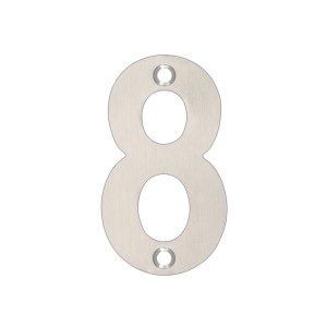 ZOO SIGNAGE Numerals - No 8 - 75mm Satin Stainless