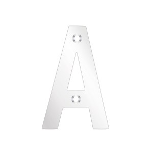 ZOO SIGNAGE Letter - A - 75mm Polished Stainless