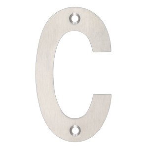 ZOO SIGNAGE Letter - C - 102mm Satin Stainless
