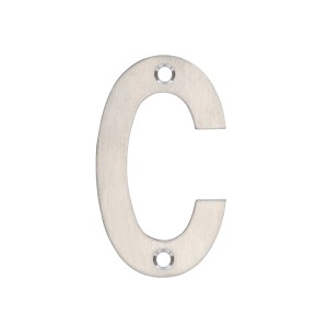 ZOO SIGNAGE Letter - C - 75mm Satin Stainless