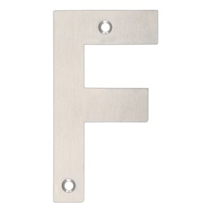 ZOO SIGNAGE Letter - F - 102mm Satin Stainless