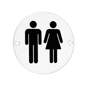 ZOO SIGNAGE Sex Symbol - Unisex - 76mm - Powder Coated Matt White