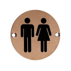 ZOO SIGNAGE Sex Symbol - Unisex - 76mm Dia PVD Bronze PVD Bronze