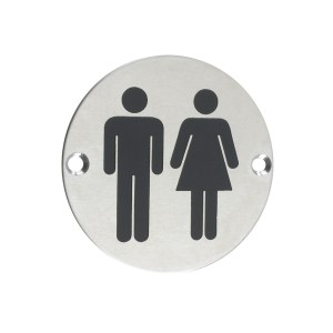 ZOO SIGNAGE Sex Symbol - Unisex - 76mm dia Satin Stainless