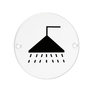 ZOO SIGNAGE Sex Symbol - Shower - 76mm - Powder Coated Matt White