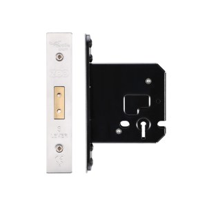 ZOO LOCKS & LATCHES 3 Lever Dead Lock - 76mm C/W SSS Forend and Strike - Keyed Alike Satin Stainless