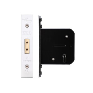 ZOO LOCKS & LATCHES 5 Lever Dead Lock - 76mm C/W SSS Forend and Strike - Keyed Alike Satin Stainless
