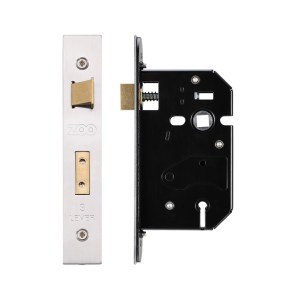 ZOO LOCKS & LATCHES 3 Lever Replacement SashLock - 64mm c/w Stainless Steel Forend and Strike Satin Stainless