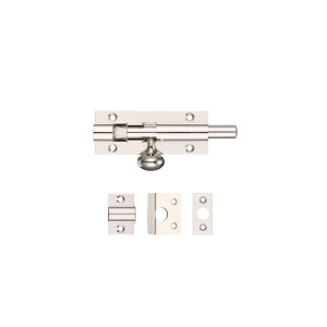 FULTON & BRAY Architectural Barrel Bolt 75mm x 30mm Nickel Plate