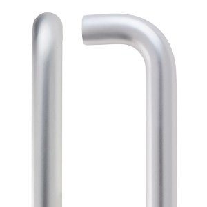 ZOO DOOR HARDWARE 22mm D Pull Handle 425mm Satin Aluminium
