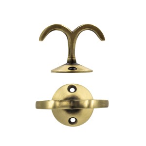 ZOO ACCESSORIES Under Counter Hook Florentine Bronze