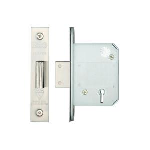 ZOO LOCKS & LATCHES British Standard 5 Lever Deadlock - 64mm - Keyed Alike Satin Stainless