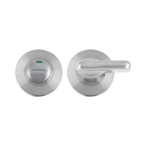 ZOO DOOR HARDWARE Disabled Turn and Release with Indicator complete with Escutcheons & 5mm Spindle - Grade 201 Satin Stainless