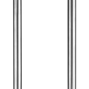 ZOO DOOR HARDWARE Pair of 19mm D Pull Handle - 225mm Centers - Grade 201 - c/w Back to Back Fixings Satin Stainless