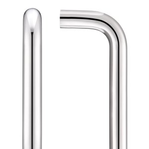 ZOO DOOR HARDWARE 19mm D Pull Handle - 150mm Centers - Grade 304 - Bolt Through Fixings Polished Stainless