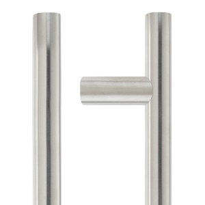 ZOO DOOR HARDWARE 19mm Guardsman Pull Handle - 300mm Centers - Grade 304 - Bolt through fixings Satin Stainless