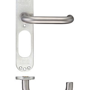 ZOO DOOR HARDWARE 19mm Tubular Return to Door Lever on Inner Plate" Satin Stainless