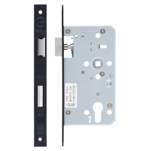 VIER DOOR HARDWARE Mortice Escape Sashlock - 72mm Centres, 60mm Backset - Square Forend, Powder Coated Black Finish