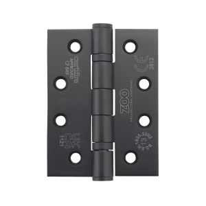 ZOO HINGES Grade 13 Hinges - Ball Bearing 102mm x 76mm x 3mm Square Corner - Matt Black
