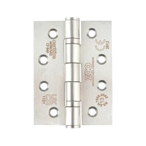 ZOO HINGES Grade 13 Ball Bearing Hinge Stainless Steel - Grade 201 - 102 x 76 x 3mm (contains pair and a half) Satin Stainless