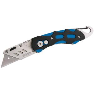 Draper® Folding Trimming Knife with Belt Clip, Blue